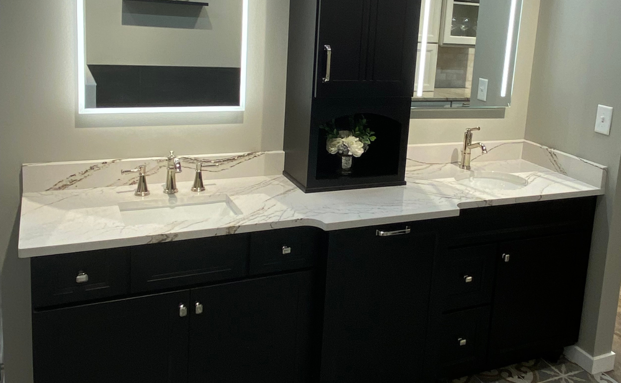 Vanity on display at Tudor Floors & More Kiba Studios