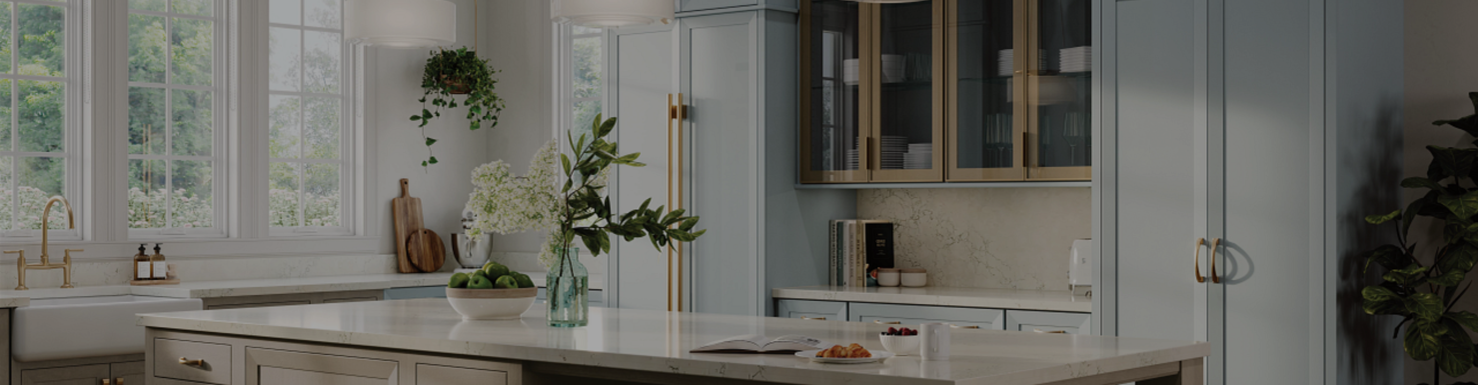 Dream Kitchen with blue cabinetry