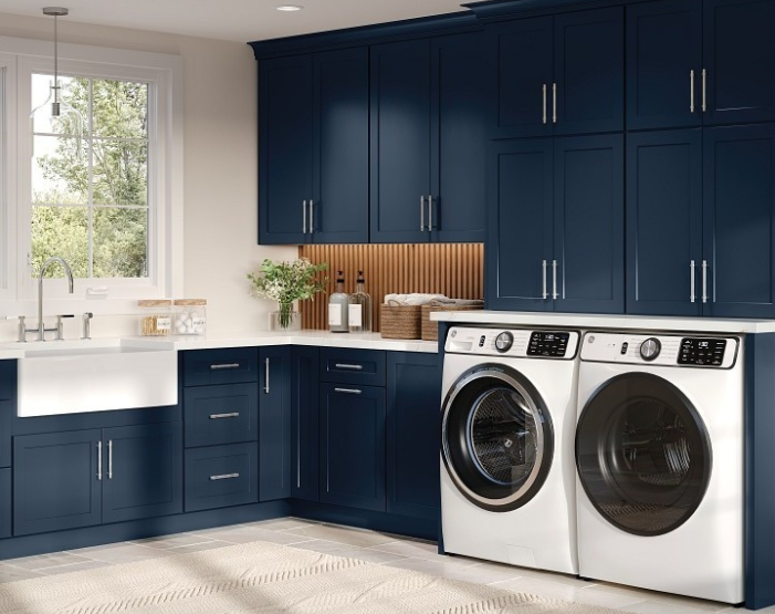 Cabinets in a laundry room
